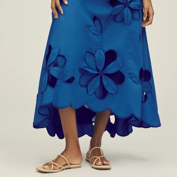 ANTHROPOLOGIE | Cotton One-Shoulder Cutwork Dress | NWT - Picture 6 of 8